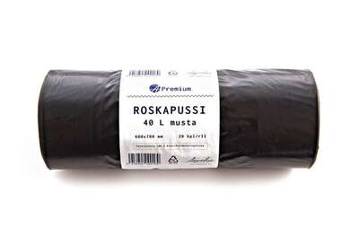 Roskapussi 40L musta