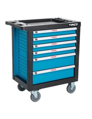 Työkaluvaunu työkaluilla 220-osainen 6-laatikkoinen, sininen Timco