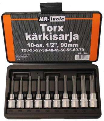 Torx-avainsarja 1/2", 90 mm 10-osainen